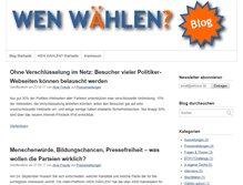 Tablet Screenshot of blog.wen-waehlen.de